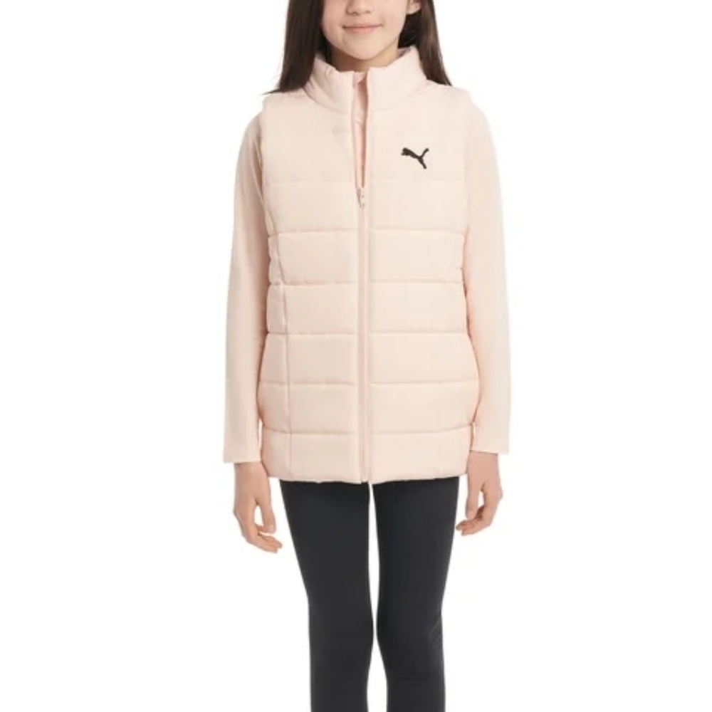 Puma Kids Light Pink Quilted Vest Size M.10/12